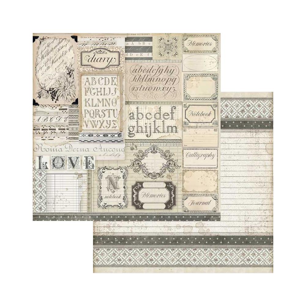 Stamperia 8 X 8 Paper Pack - Calligraphy