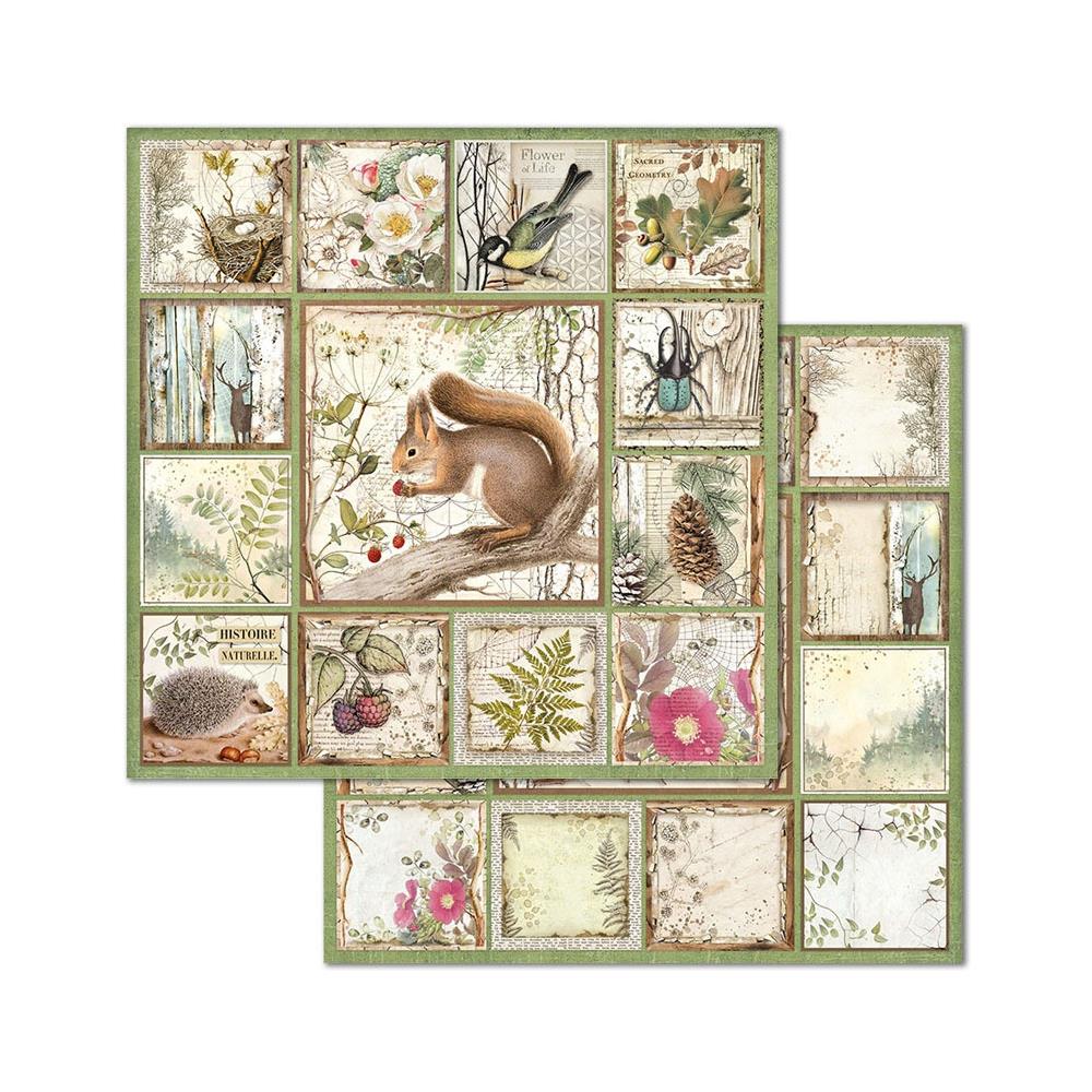 Stamperia 8 X 8 Paper Pack - Forest