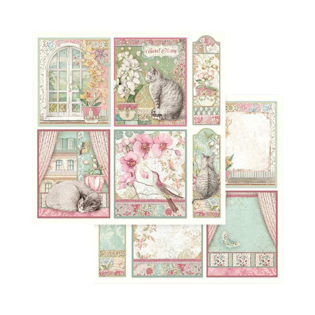 Stamperia 8 X 8 Paper Pack - Orchids and Cats