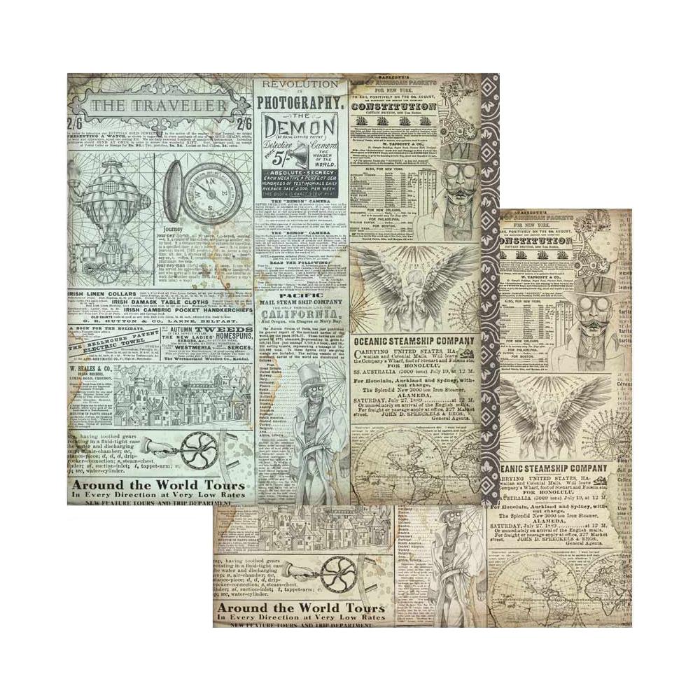 Stamperia 8 X 8 Paper Pack - Sir Vagabond