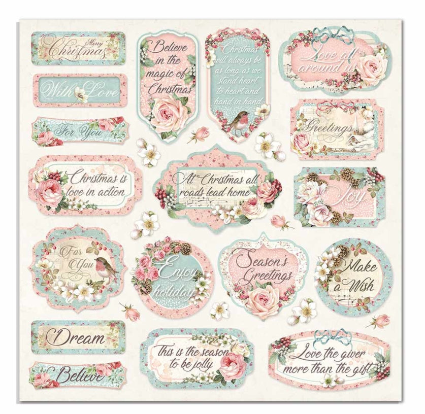 Stamperia 12x12 Paper Pack - Pink Christmas