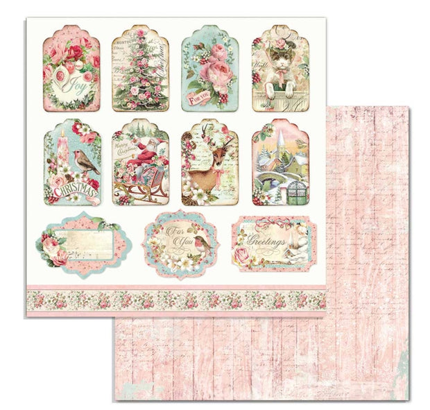 Vintage Pink Christmas Sticker Pack