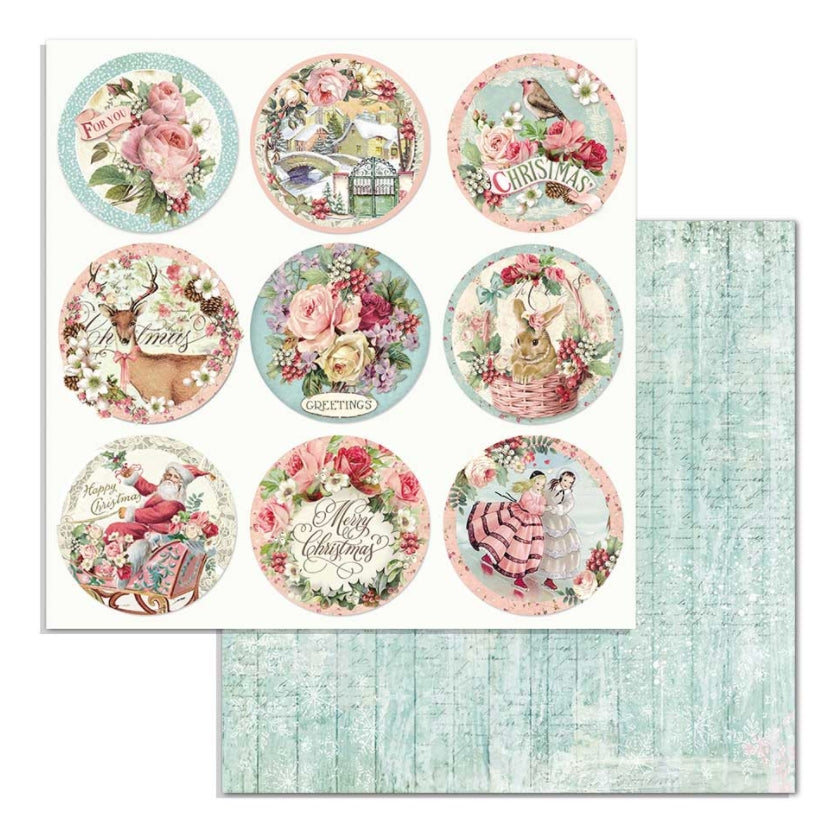 Stamperia 12x12 Paper Pack - Pink Christmas