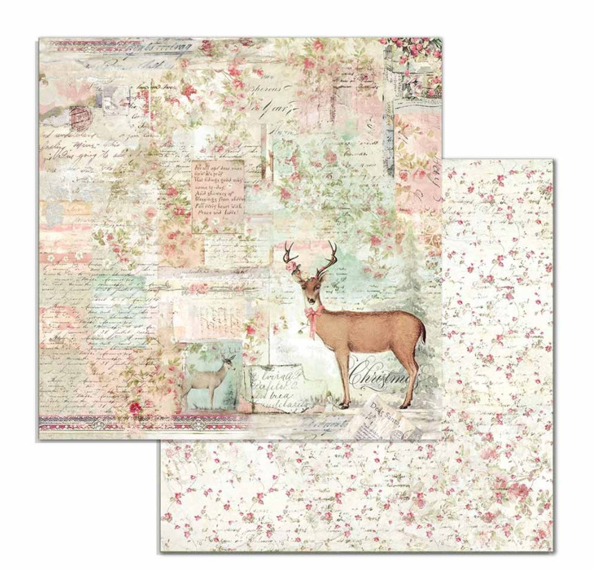 Stamperia 12x12 Paper Pack - Pink Christmas