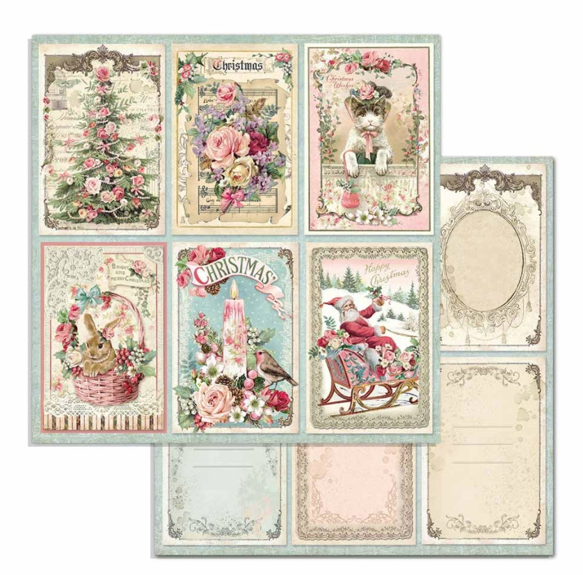 Stamperia 8x8 Paper Pack - Pink Christmas