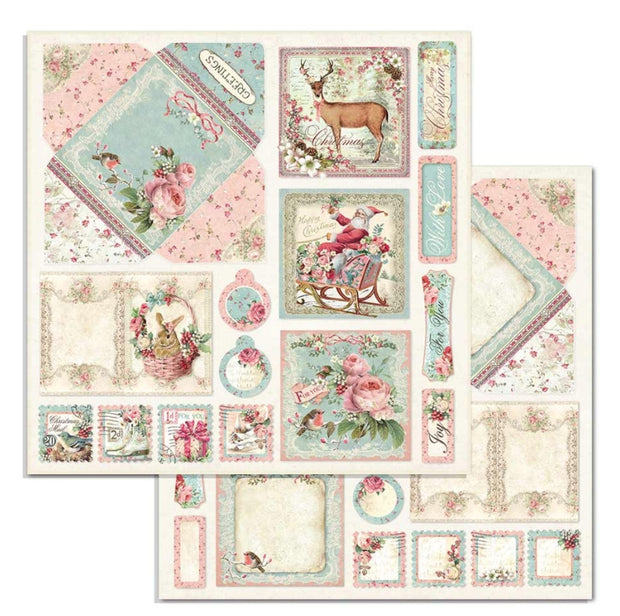 Stamperia 12x12 Paper Pack - Pink Christmas