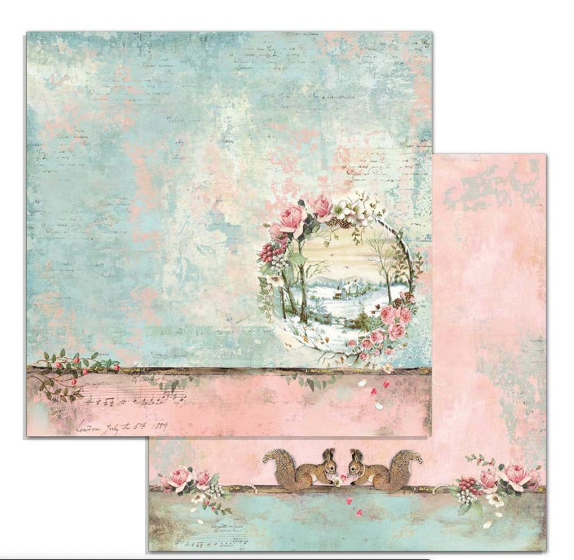 Stamperia 8x8 Paper Pack - Pink Christmas