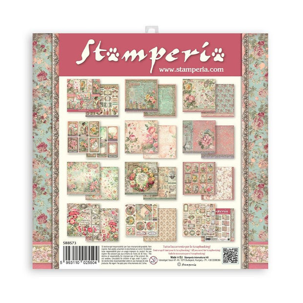 Stamperia Rose Parfum 8x8 Paper Pad