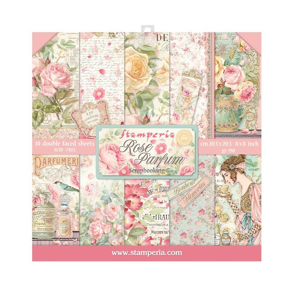 Stamperia Rose Parfum 8x8 Paper Pad