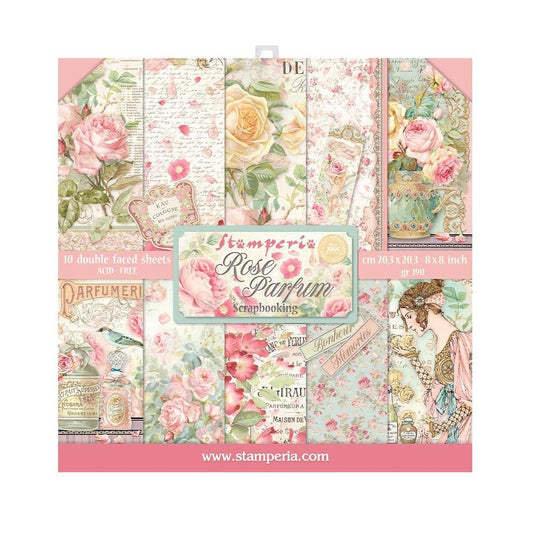 Stamperia Rose Parfum 8x8 Paper Pad