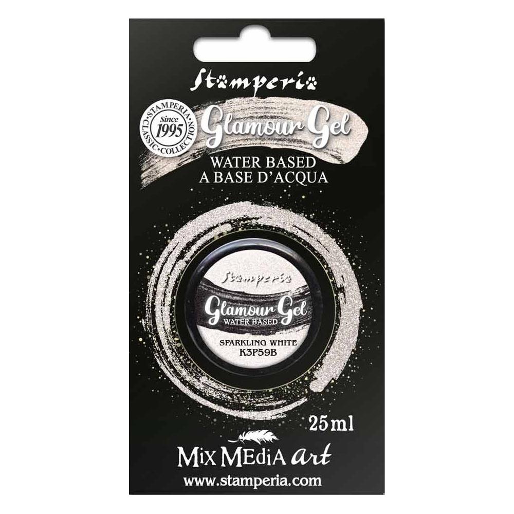 Stamperia Glamour Gel - Sparkling White