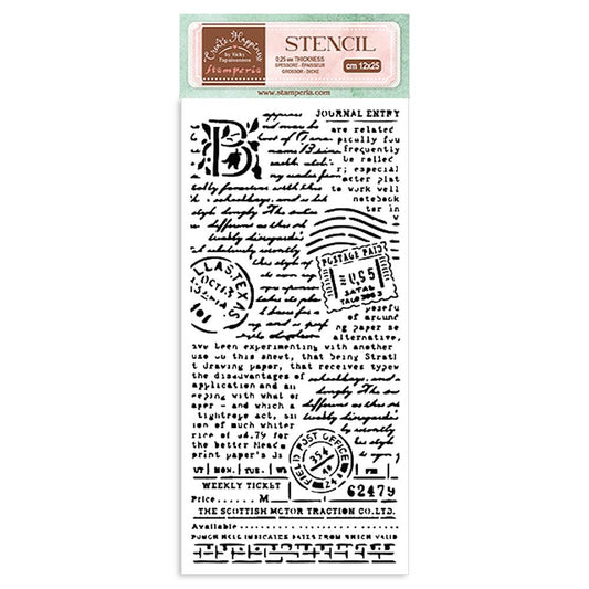 NEW! Create Happiness Stencil - 4.72" x 9.84" - Postcard