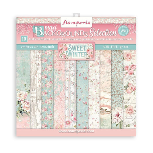 Stamperia Double-Sided Paper Pad 8"X8" - Backgrounds