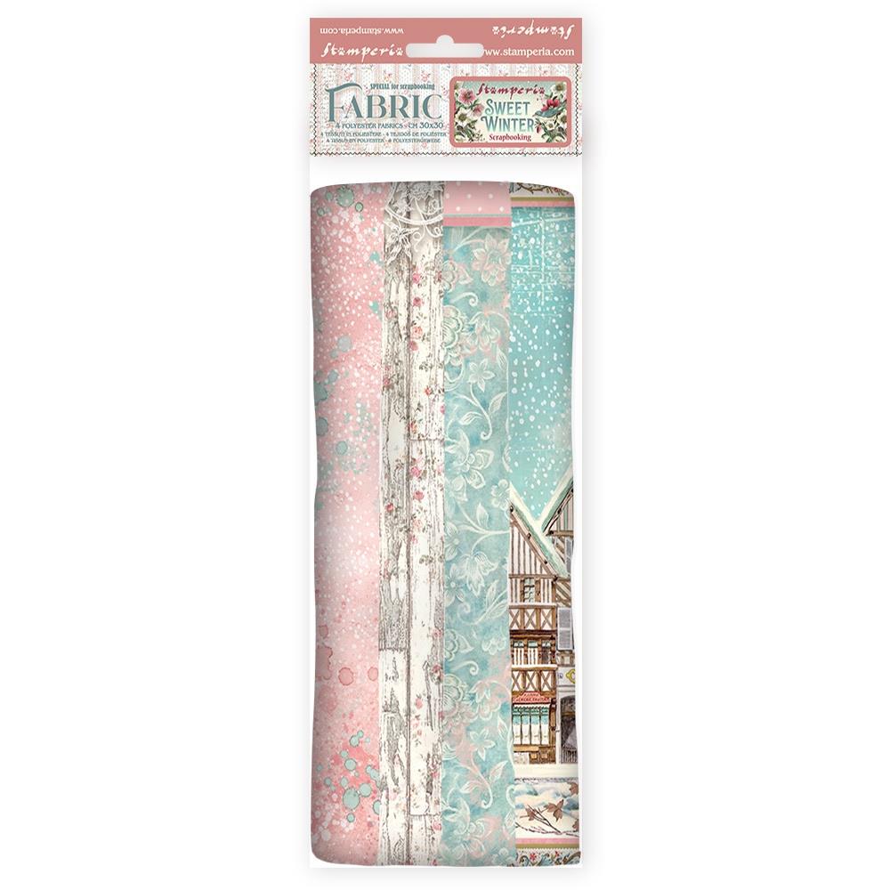 Stamperia Sweet Winter Fabric Pack