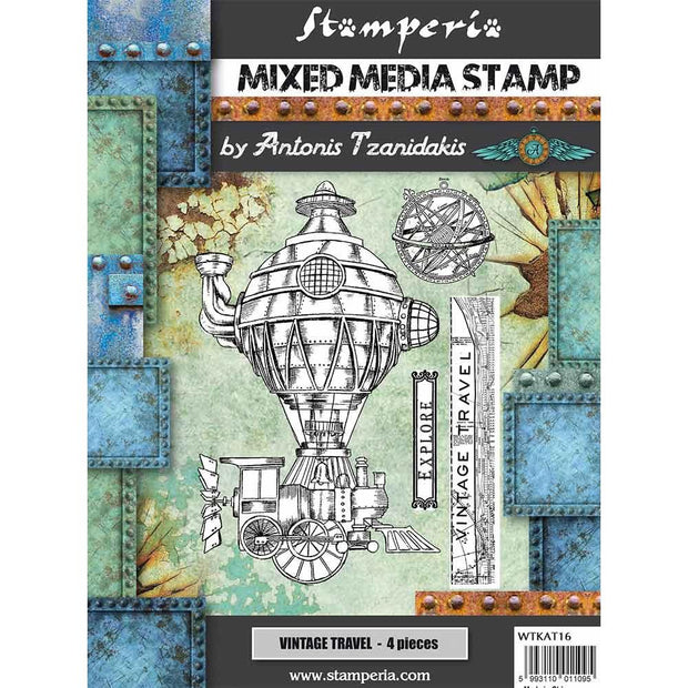Stamperia Mixed Media Stamp Set - Vintage Travel