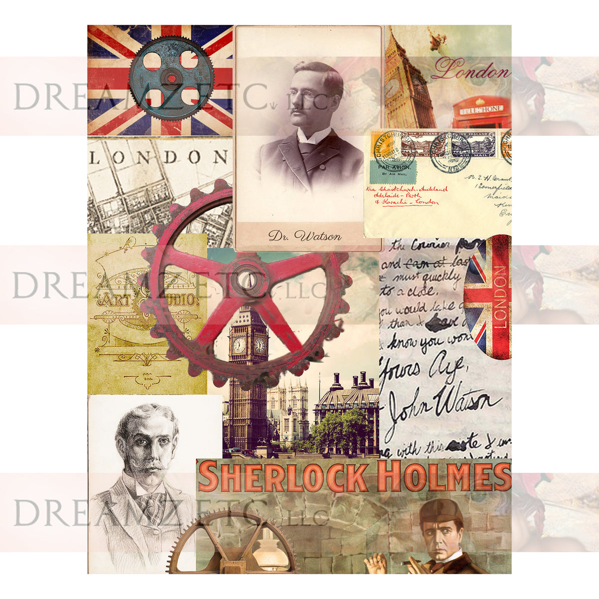 Steampunk Sherlock Digital Pack #3