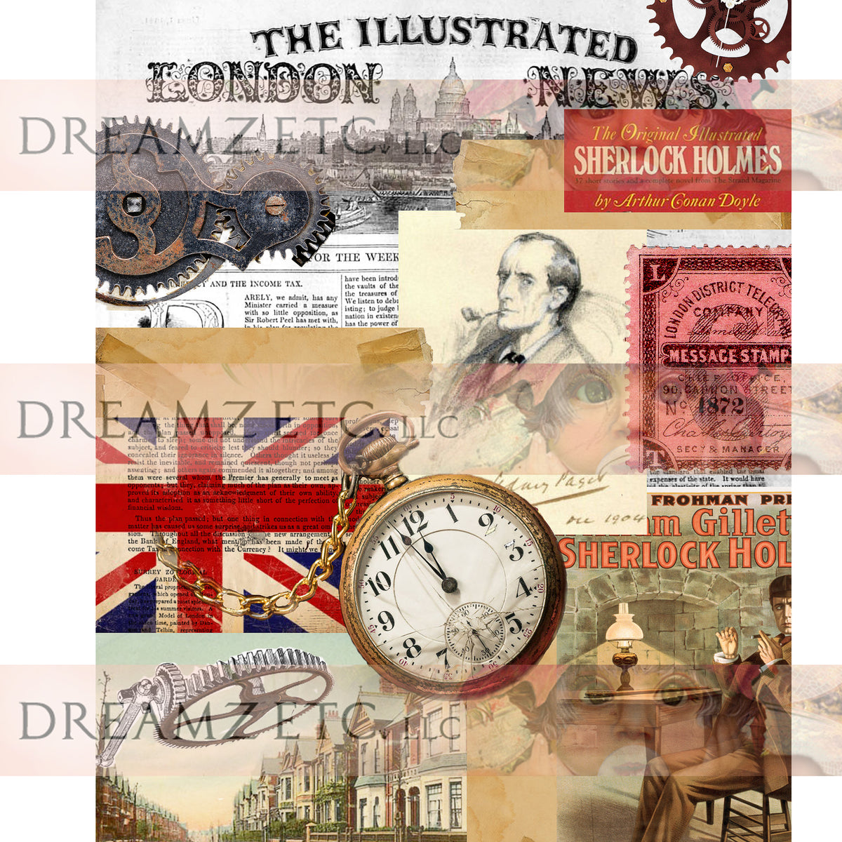 Steampunk Sherlock Digital Pack #3