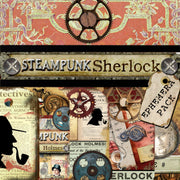 Steampunk Sherlock Digital Paper Ephemera Pack