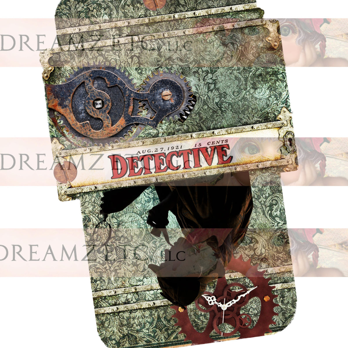 Steampunk Sherlock Digital Paper Ephemera Pack