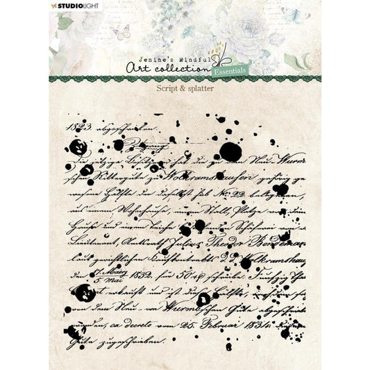 Studio Light Essentials Clear Stamp - Script & Splatters
