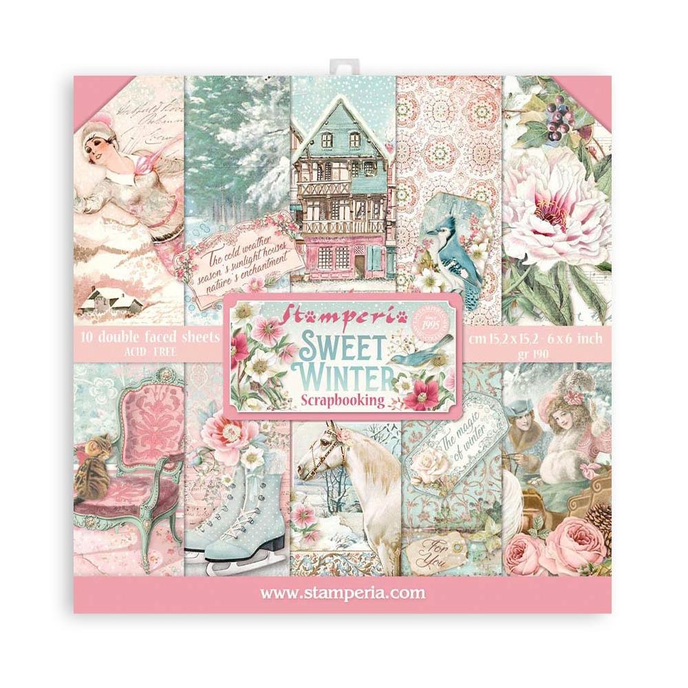 Stamperia Double-Sided Paper Pad 6"X6" 10/Pkg Sweet Winter