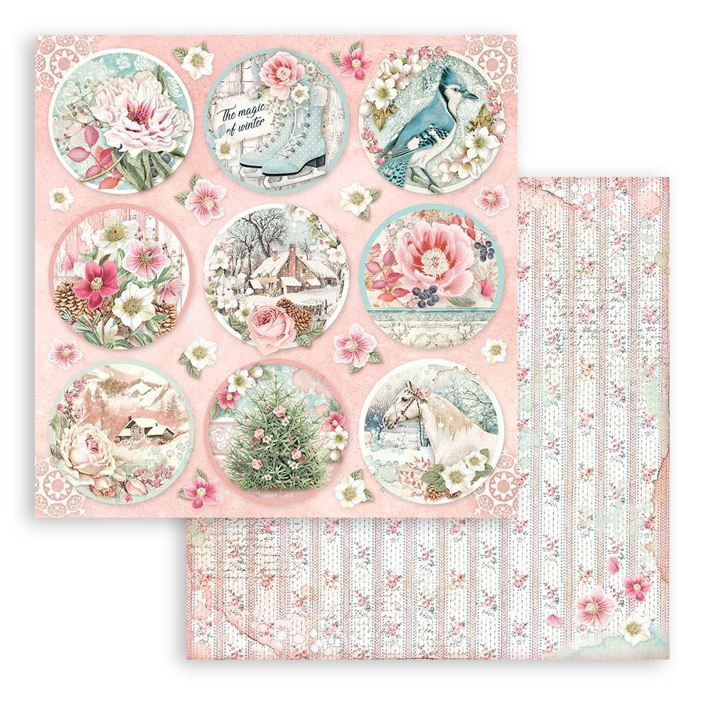 Stamperia Double-Sided Paper Pad 8"X8" 10/Pkg Sweet Winter