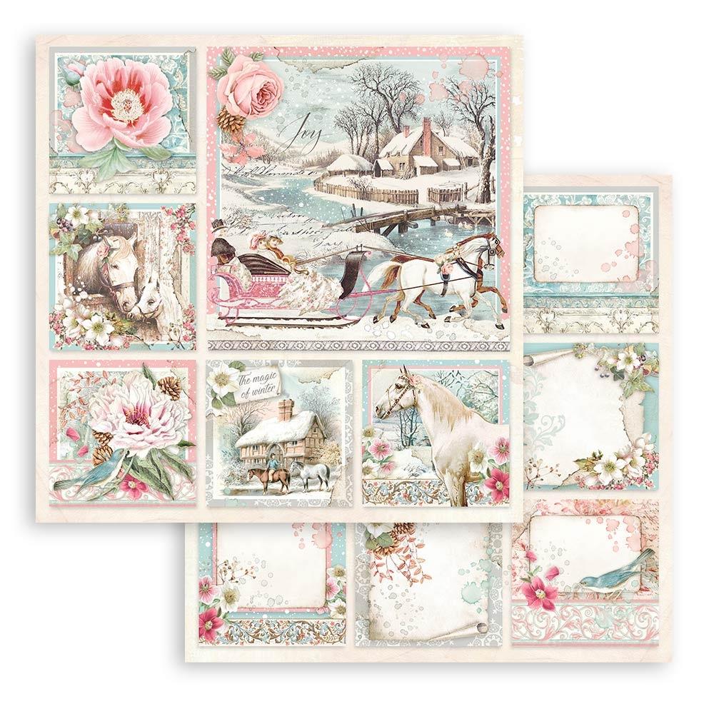 Stamperia Double-Sided Paper Pad 8"X8" 10/Pkg Sweet Winter