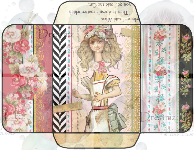 Tea Time Collage - Digital Journal Kit - Envelopes