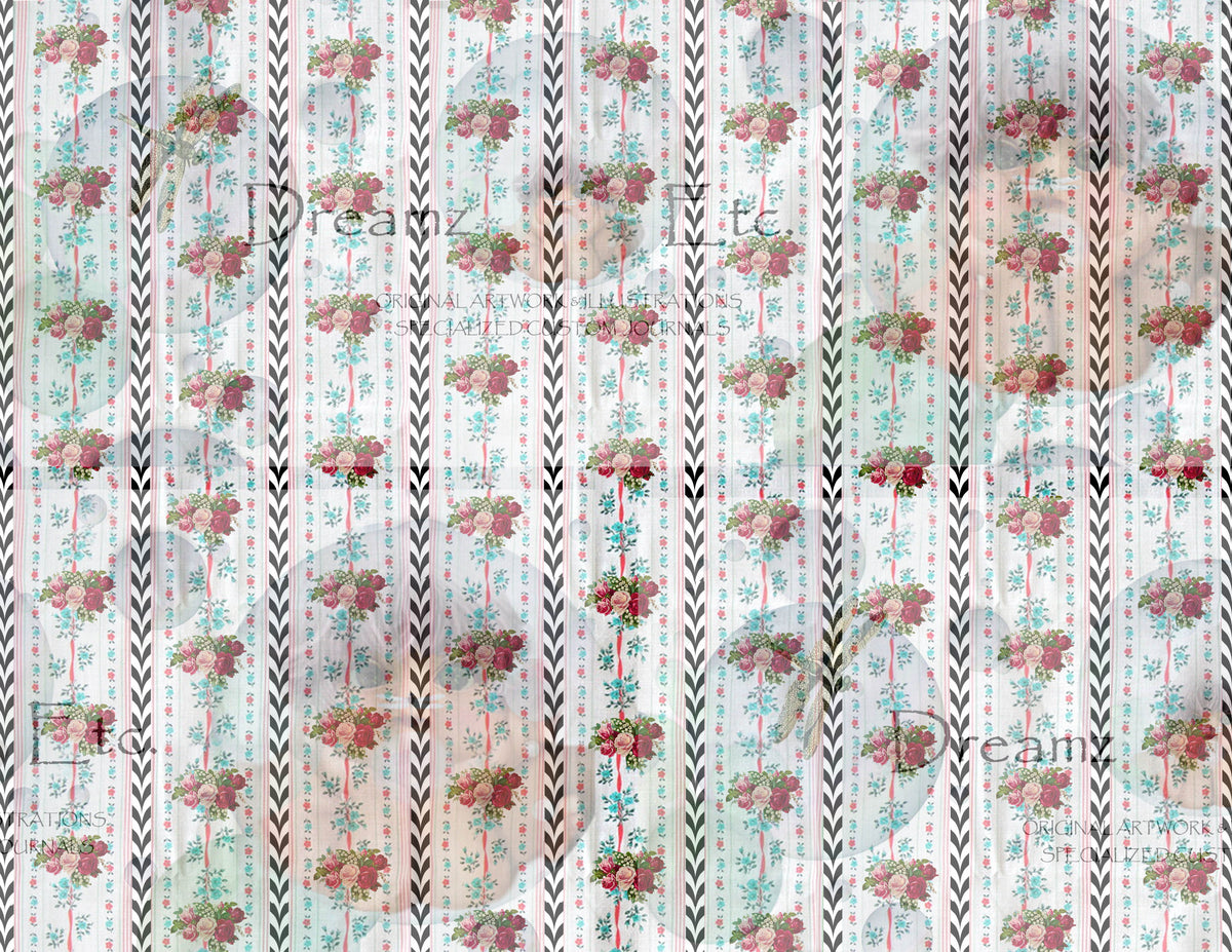 Tea Time Collage - Digital Journal Kit - Bundle Pack