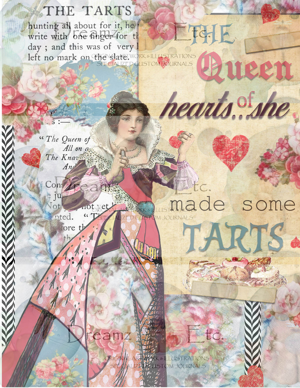 Tea Time Collage - Digital Journal Kit - Designer Papers