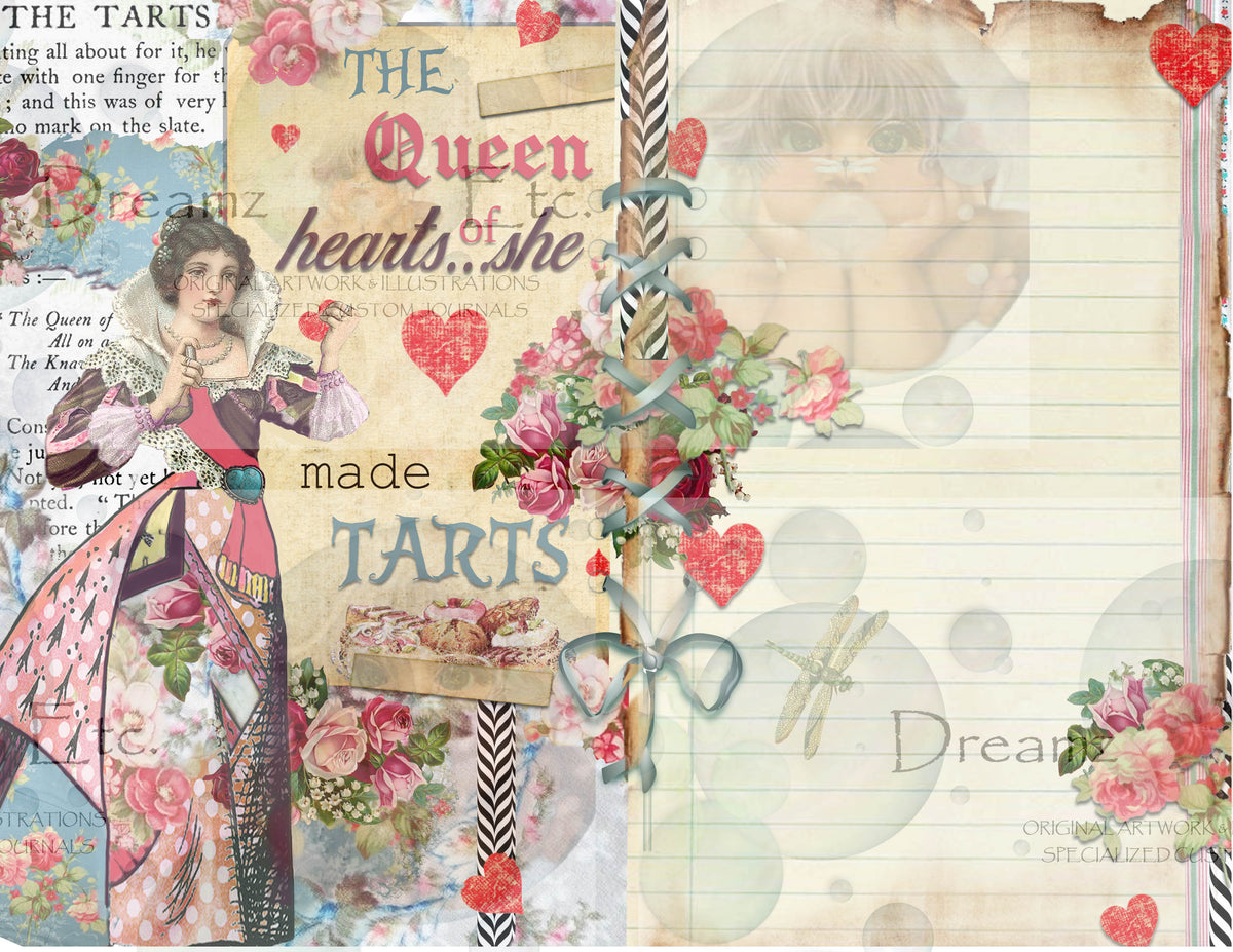 Tea Time Collage - Digital Journal Kit - Designer Lined Journal Papers