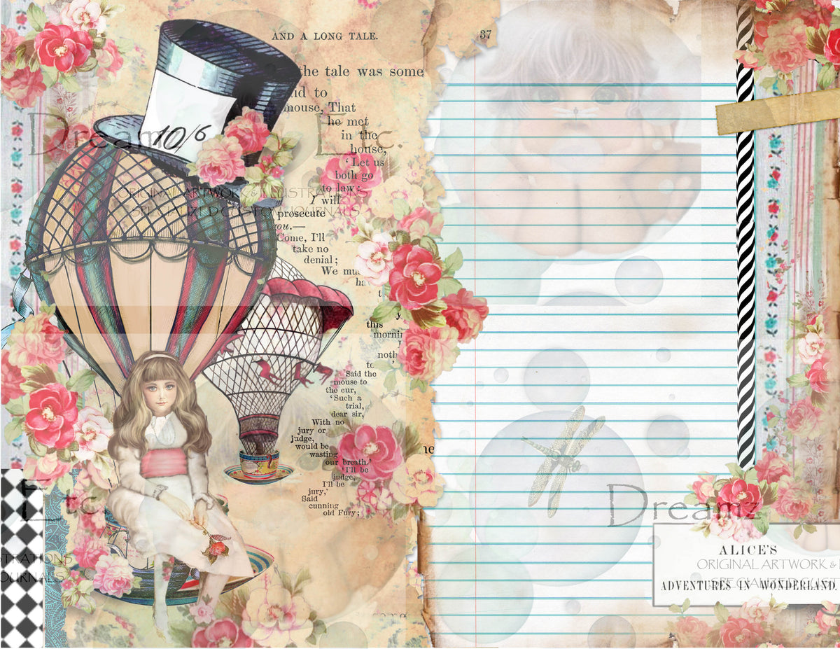 Tea Time Collage - Digital Journal Kit - Bundle Pack
