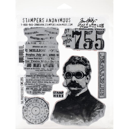 Tim Holtz - Stampers Anonymous - The Professor 2 - STAMP SET