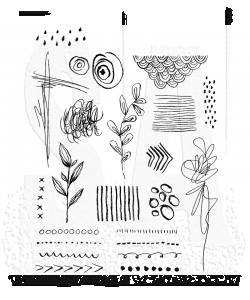 Tim Holtz - Stampers Anonymous - MINI MEDIA MARKS  STAMP SET