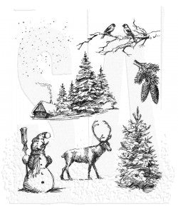 Tim Holtz - Winterscape Stamp Set - Stampers Anonymous