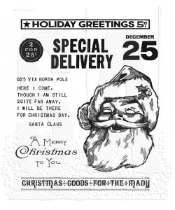Tim Holtz - Jolly Santa Stamp Set - Stampers Anonymous