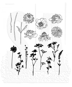 STAMPERS ANONYMOUS - Tim Holtz - MINI BOUQUET STAMP SET