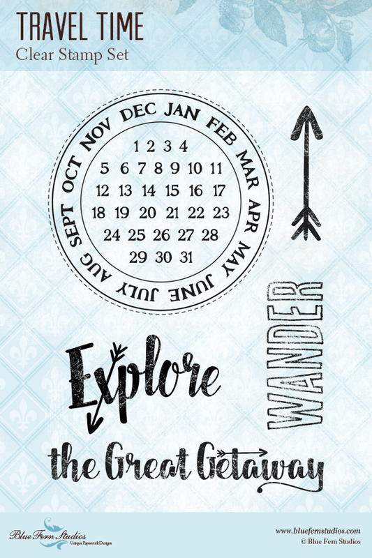 Blue Fern Stamp - Travel Time - Stamp Set *
