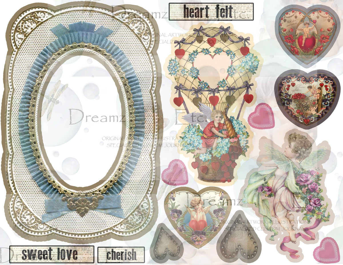Victorian Splendor Paper Dolls, Cards & Valentines - Digital Kit