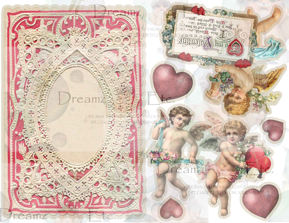 Victorian Splendor Paper Dolls, Cards & Valentines - Digital Kit