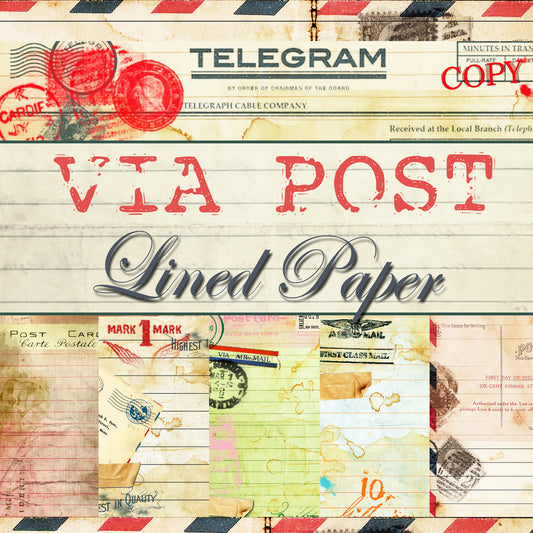 Via Post Lined Journal Paper Pack - Digital - 10 Designs
