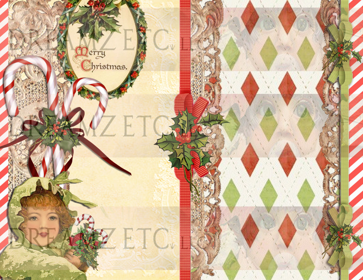 Vintage Christmas Charm - Digital Bundle Pack - Digital Journal Kit