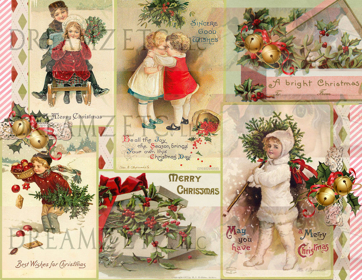 Vintage Christmas Charm - Digital Bundle Pack - Digital Journal Kit