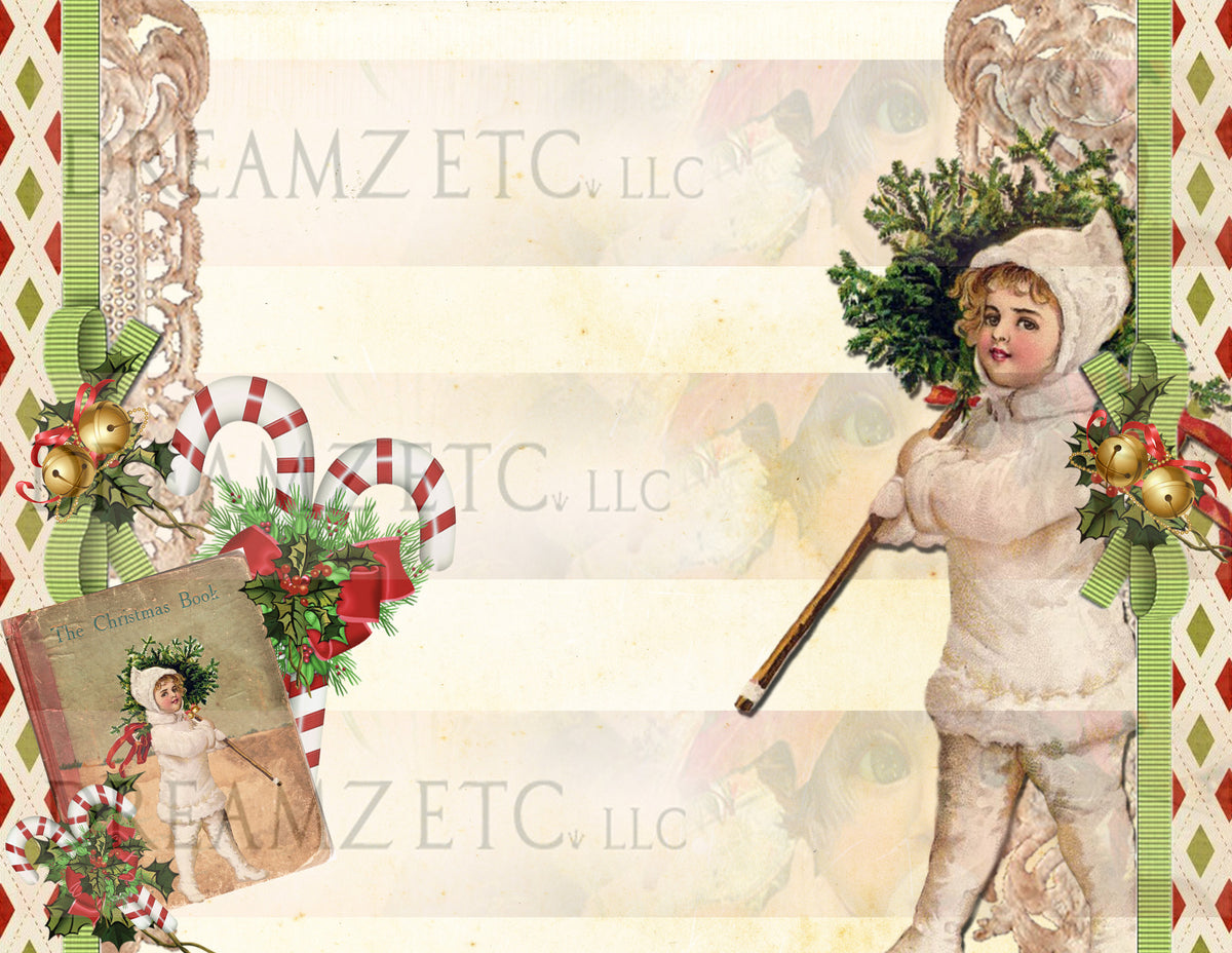 Vintage Christmas Charm - Digital Bundle Pack - Digital Journal Kit