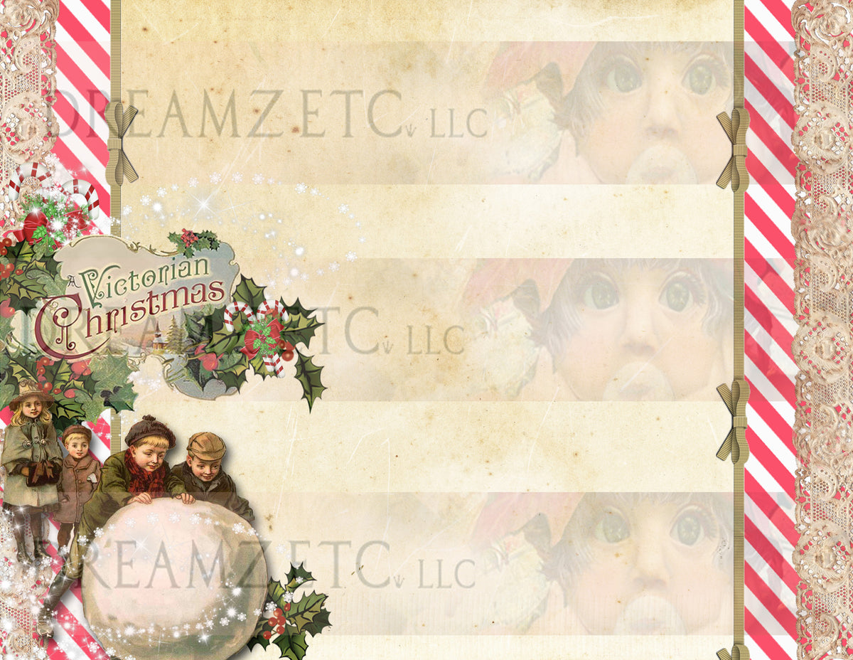 Vintage Christmas Charm - Digital Bundle Pack - Digital Journal Kit
