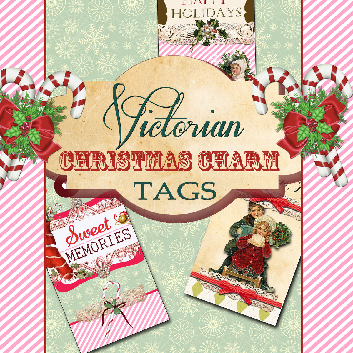 Vintage Christmas Charm - Digital Bundle Pack - Digital Journal Kit