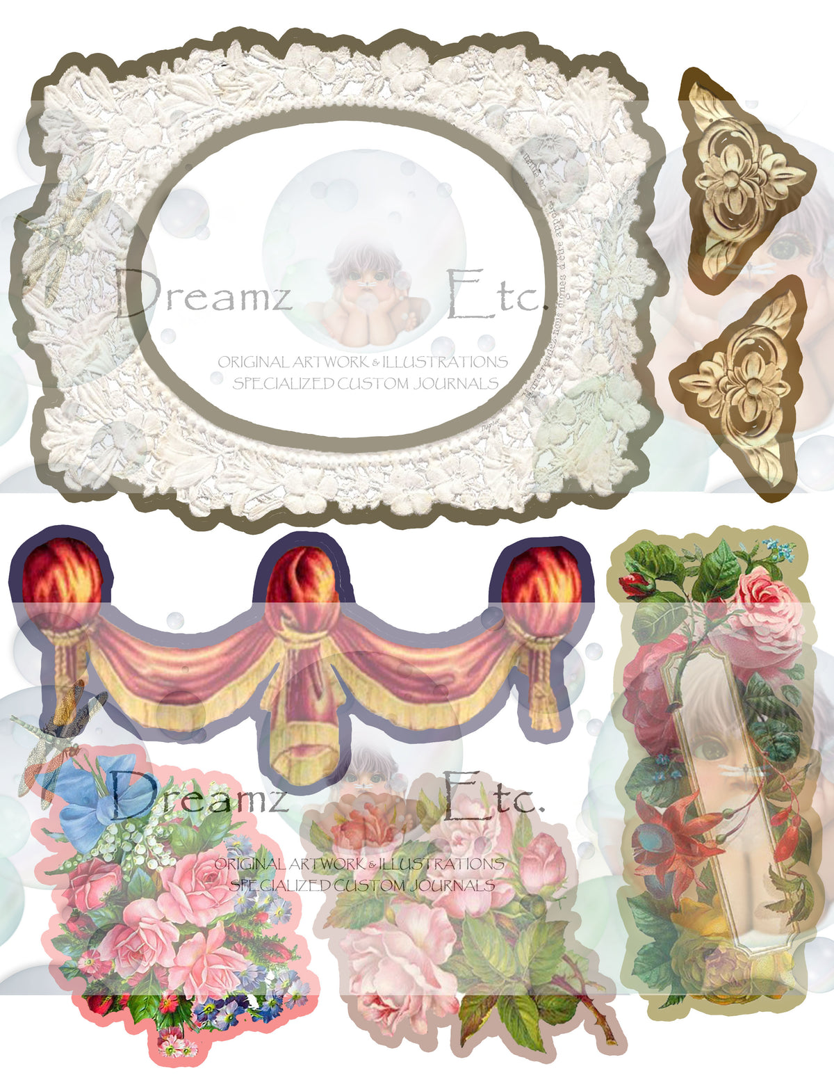 Victorian Splendor Card Kit - Digital Kit