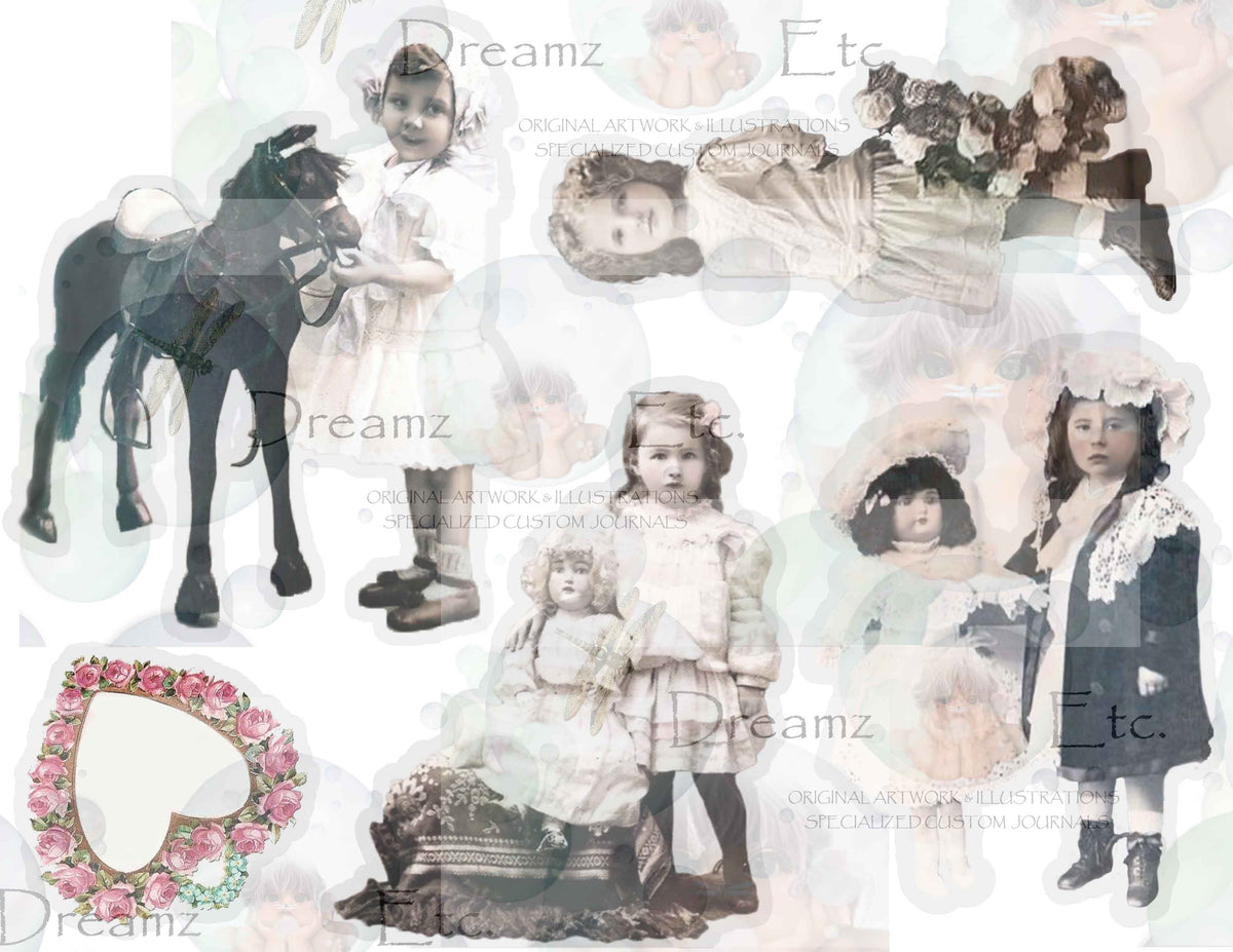 Victorian Splendor Paper Dolls, Cards & Valentines - Digital Kit