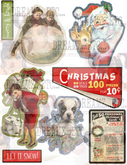 Vintage Christmas EZ-CUTZ - Digital Die Cuts - Bundle Pack