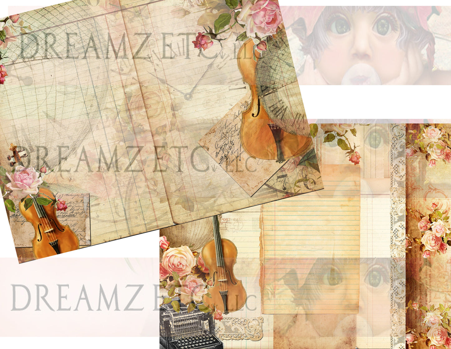 Vintage Love Story - Part 2 - Digital Bundle Pack - Digital Journal Kit
